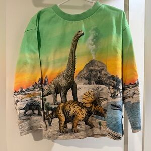 Molo Green Multi Dinosaur Graphic Sweatshirt